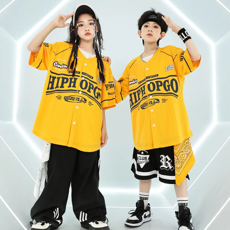 Hip-hop hiphop costumes jazz dance hip-hop jazz dance costumes practice clothes children's hip-hop tide suits