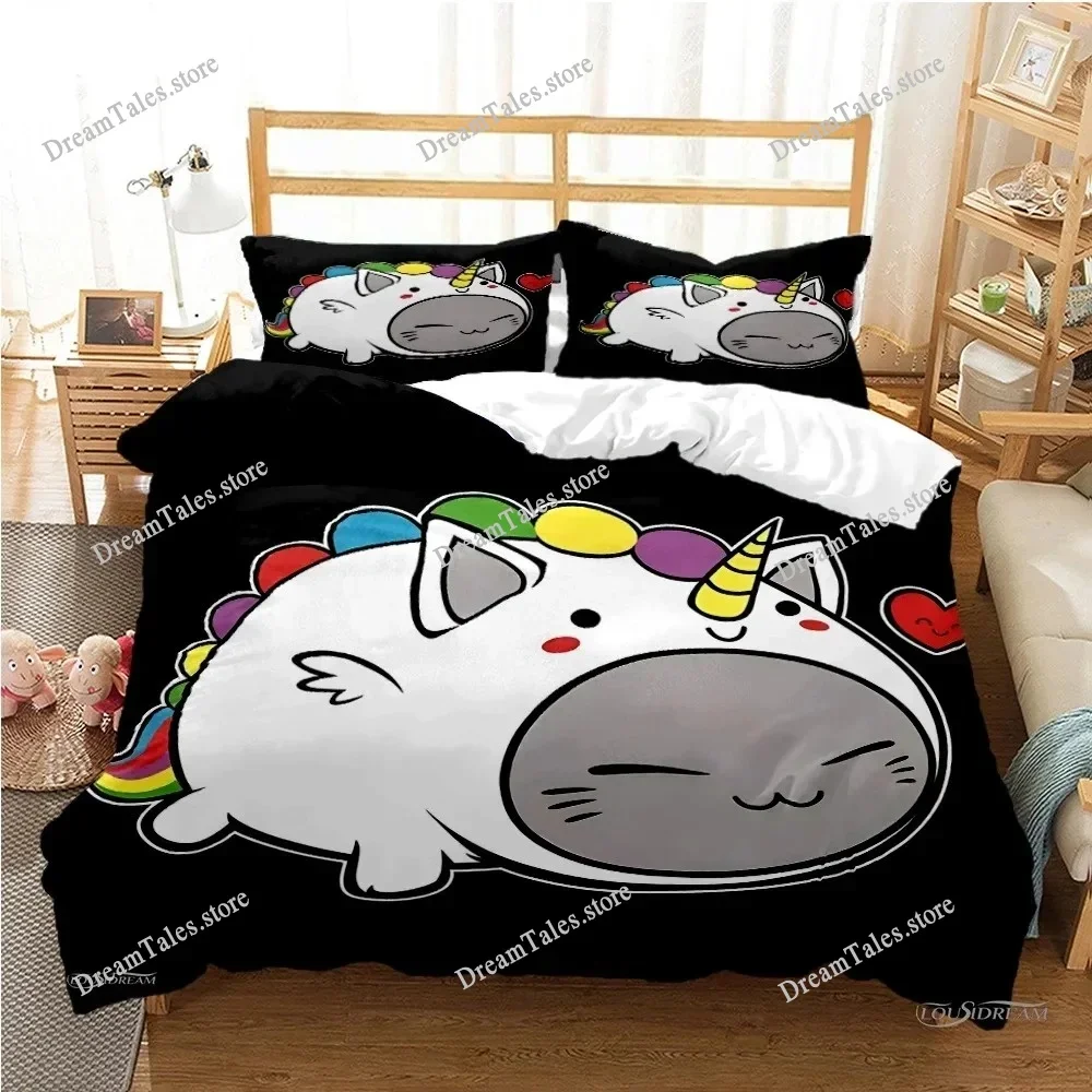 Bubu Dudu Cartoon Bear Panda Duvet Cover Kawaii Bedding Set Soft 100% Polyester 3D Digital Printed Duvet Cover and Pillowcase