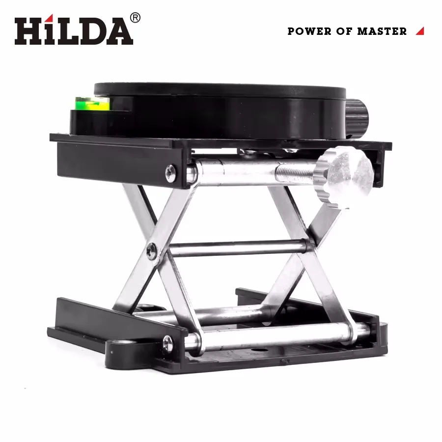 HILDA Adjustable Lift Stand For Laser Level 360-Degree Rotation Router Lift Table Adjustable Height Laser Level Lifting