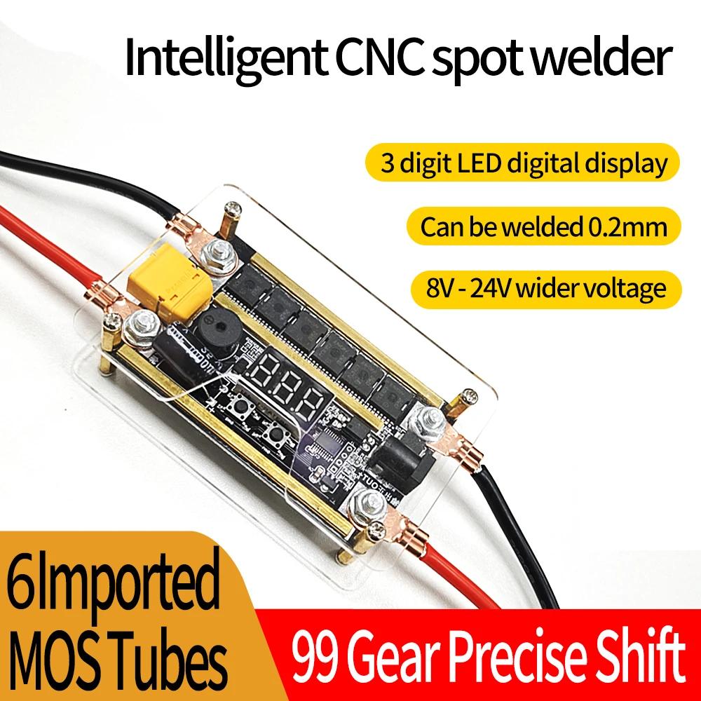 99 Gears 8V-24V Spot Welder Kit Digital Power regolabile Spot Welding Pen Control Board foglio di nichel per batteria al litio 18650