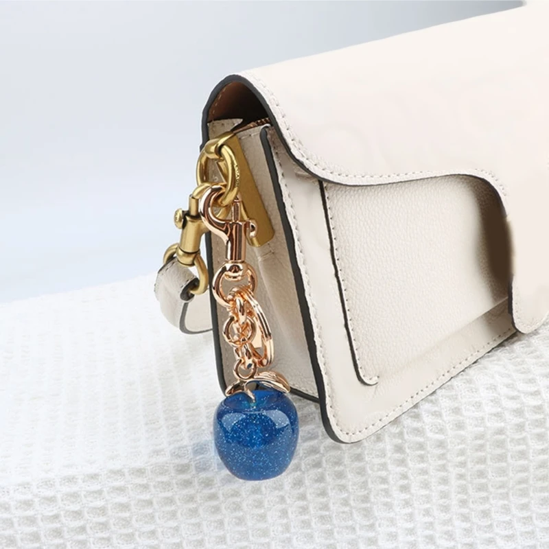 3 Different Styles Blue Crystal Cherry Charm Pendant For Coach Bag Women\'s Handbag Shoulder Bags Keychain Attachment Parts