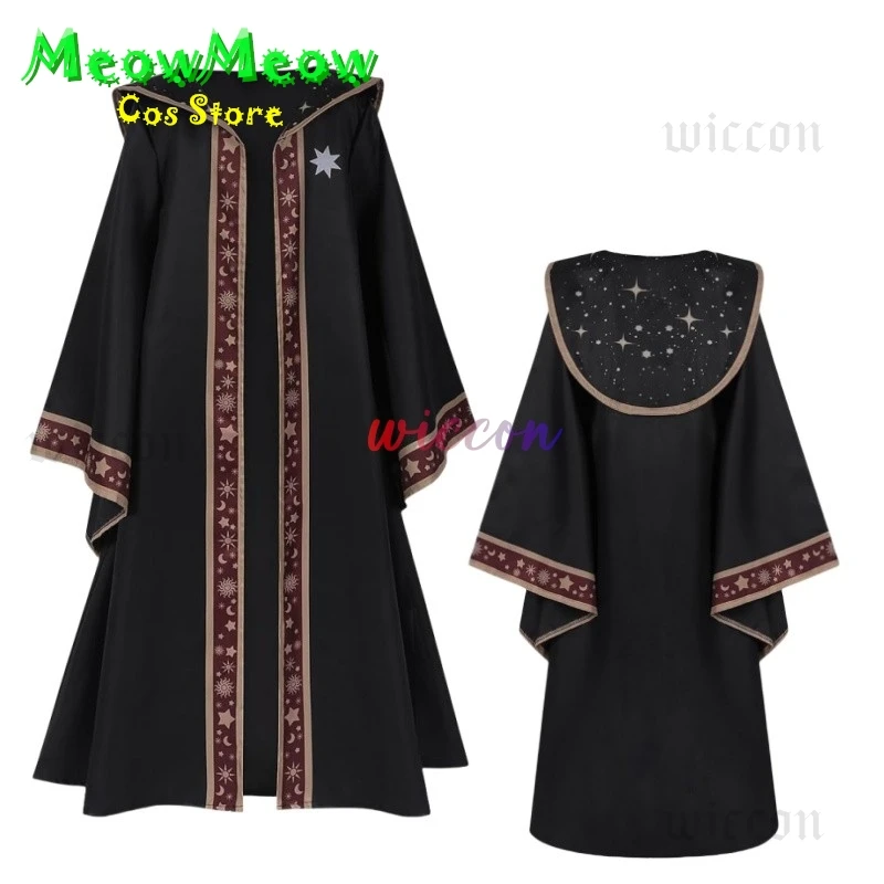 

Wizard Cosplay Costume Medieval White Witch Priest Church Robe Dark Witch Robe Set Halloween Cosplay Costume for Boys Girls