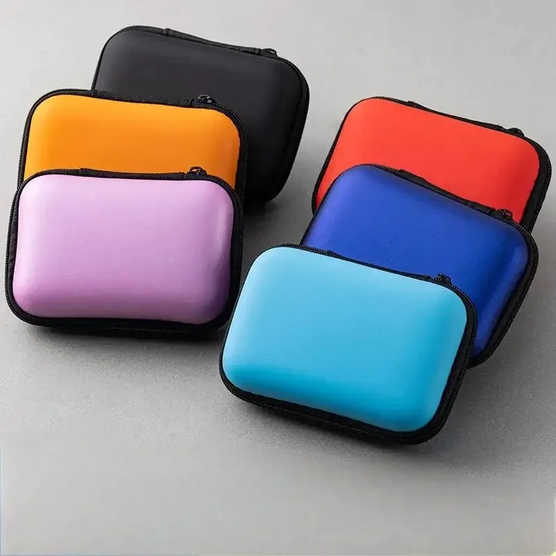 Universal Headphone Case Bluetooth Earphone Pouch Anti Compression Cable Organizer for Small Items Coin Purse