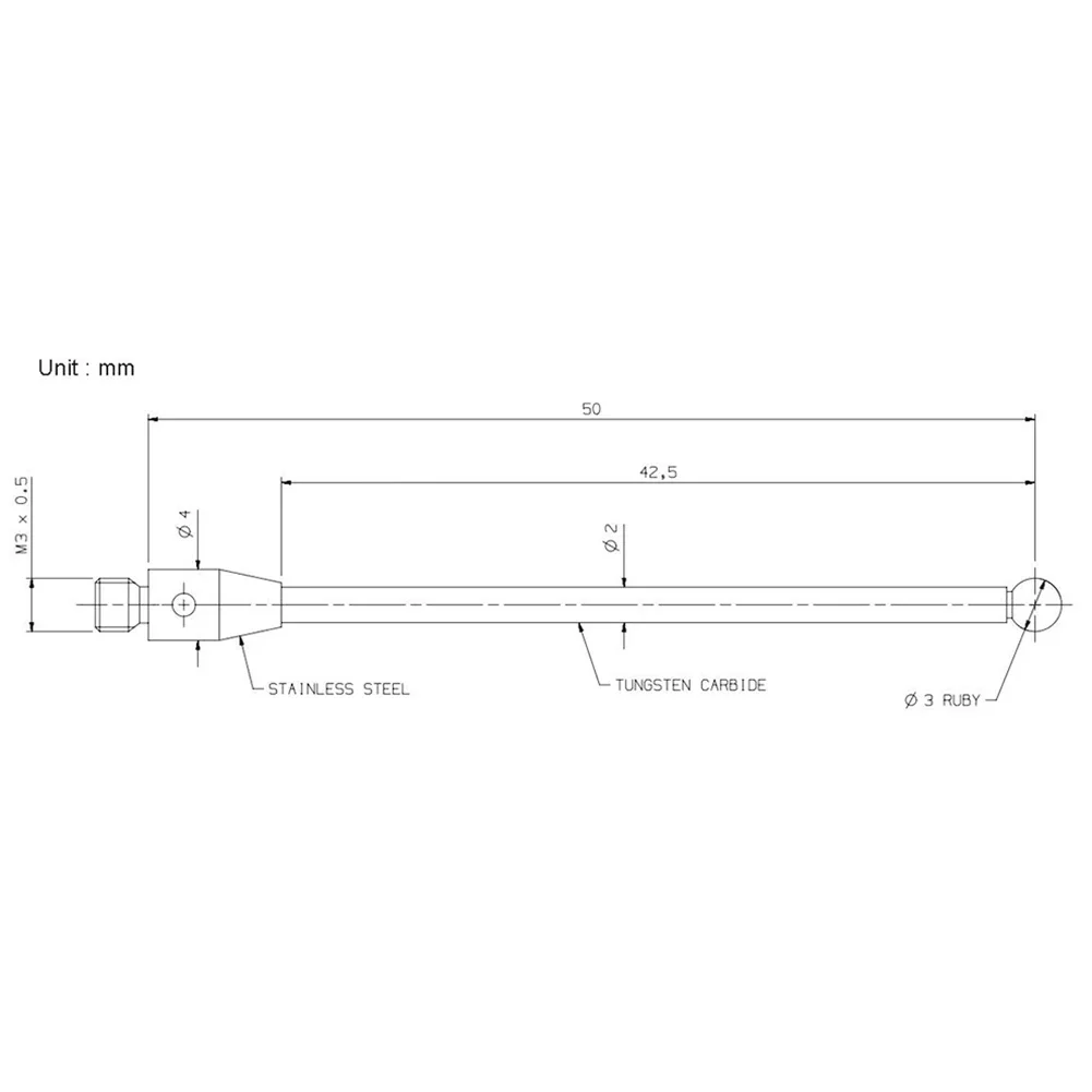 مسبار لمس مؤشر الاتصال المتقدم مصنوع من مواد قوية مصممة لتطبيقات القياس الدقيق في عمليات EDM #6