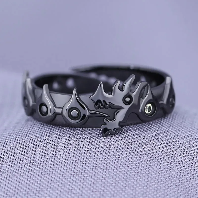 Anime The Seven Deadly Sins Meliodas Dragon Ring Nanatsu No Taizai Cosplay Unisex Adjustable for Men Jewelry Accessories