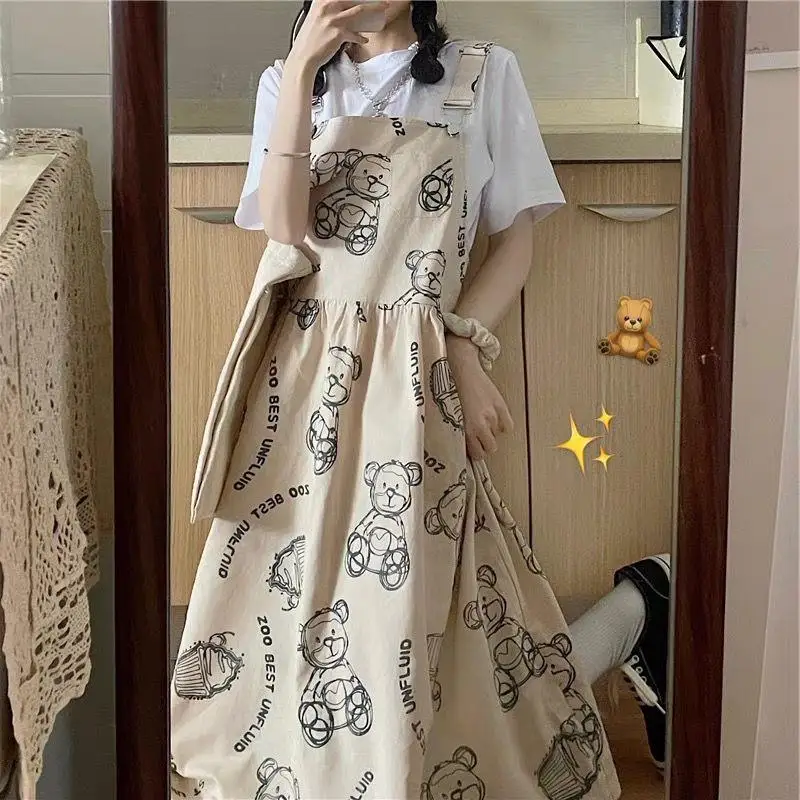 

Plus Size Sweet Retro Vintage Large Size Women's Clothing Set Strap Dr Girl's Cute Fre Love at First Sight Casual Spring Summer