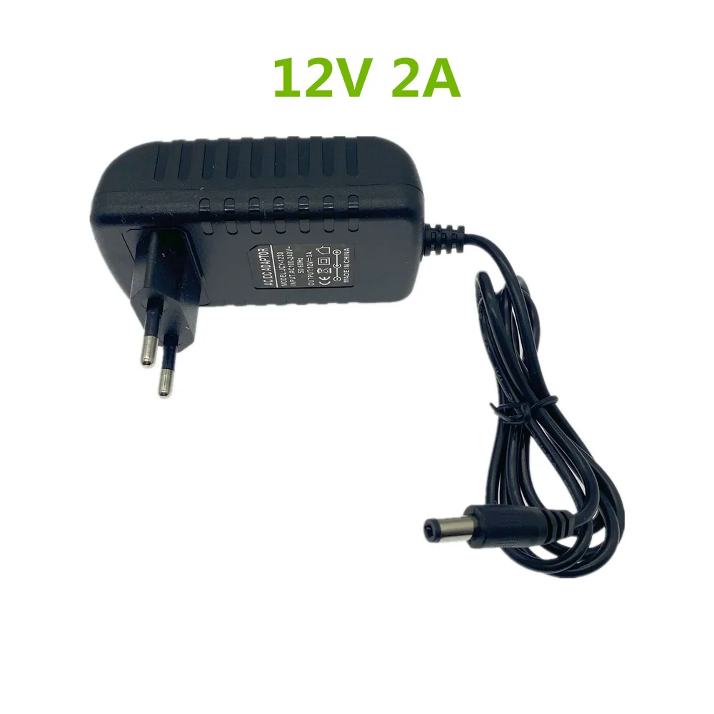 12V 24W EU US Plug Driver Adapter AC110V 220V to DC 12V 2A 5.5*2.1mm LED Power Supply For LED Strip Lights Transformer Adapter