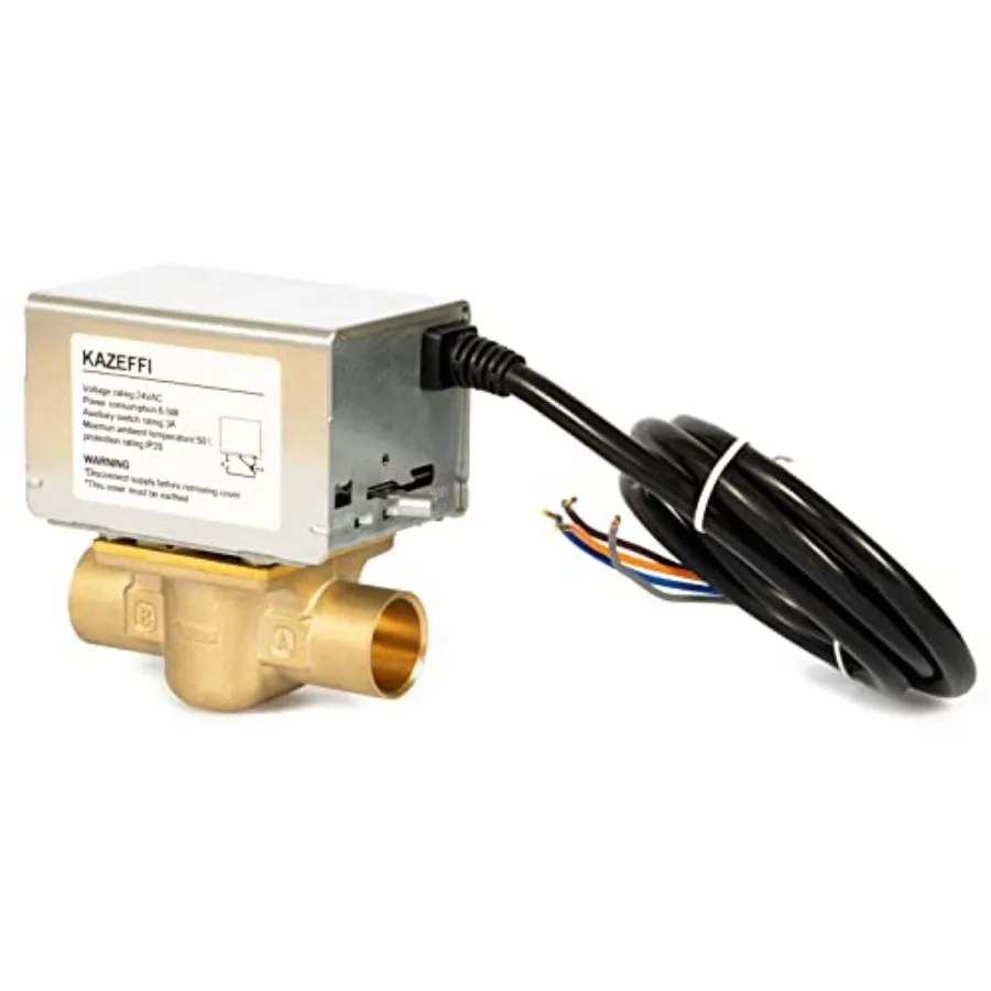 

Motorized Zone Valve2 way 3/4" Sweat Normally Closed 18" Leads 4 wire control 24 VAC with End Switch Replacement for Honeywell