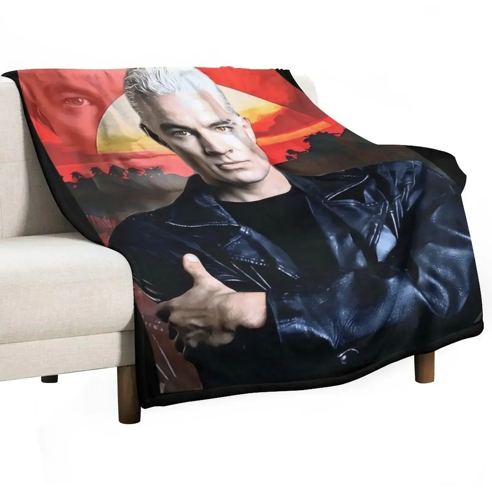 James marsters spike Throw Blanket Shaggy Sleeping Bag Thermal bed plaid halloween decorative Blankets