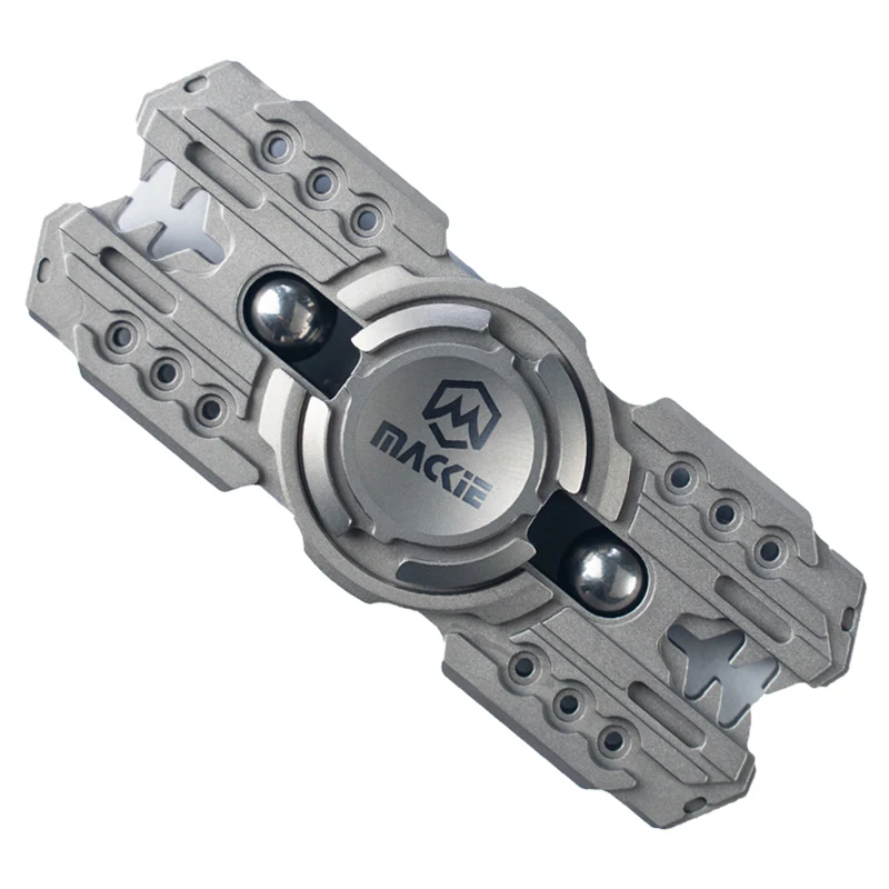 MACKIE EDC deux feuilles en laiton alliage de titane Fidget Spinner doigt gyroscope Fidgeting jouets