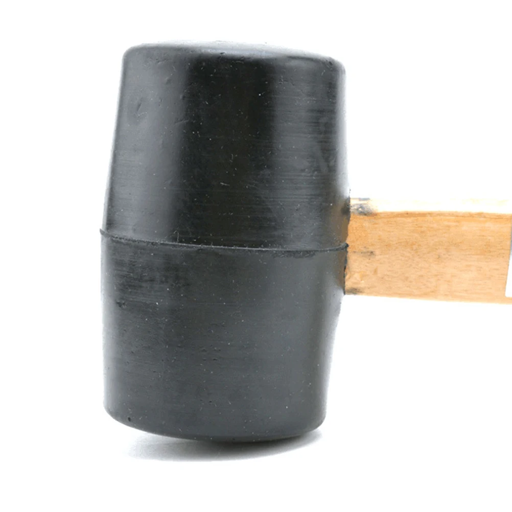 

Shockproof Wooden Handle Hammer Rubber Mallet Double Head Headed