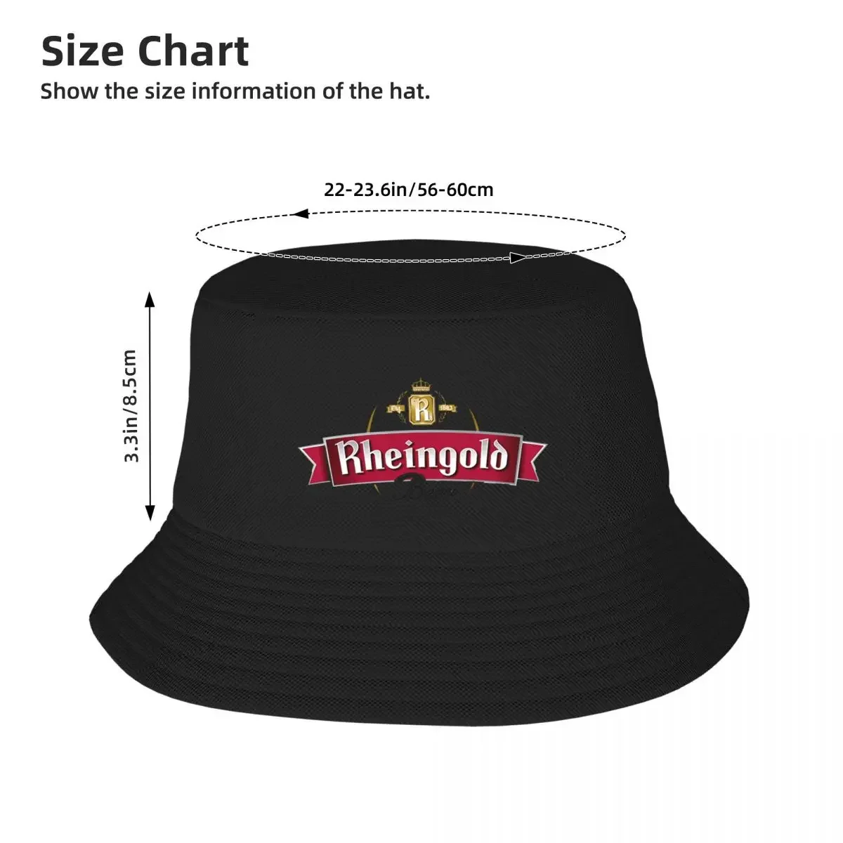 1930 Rheingold Beer Bucket Hat Sun Cap Trucker Hat tea Hat fishing Women's Hats Men's image 4