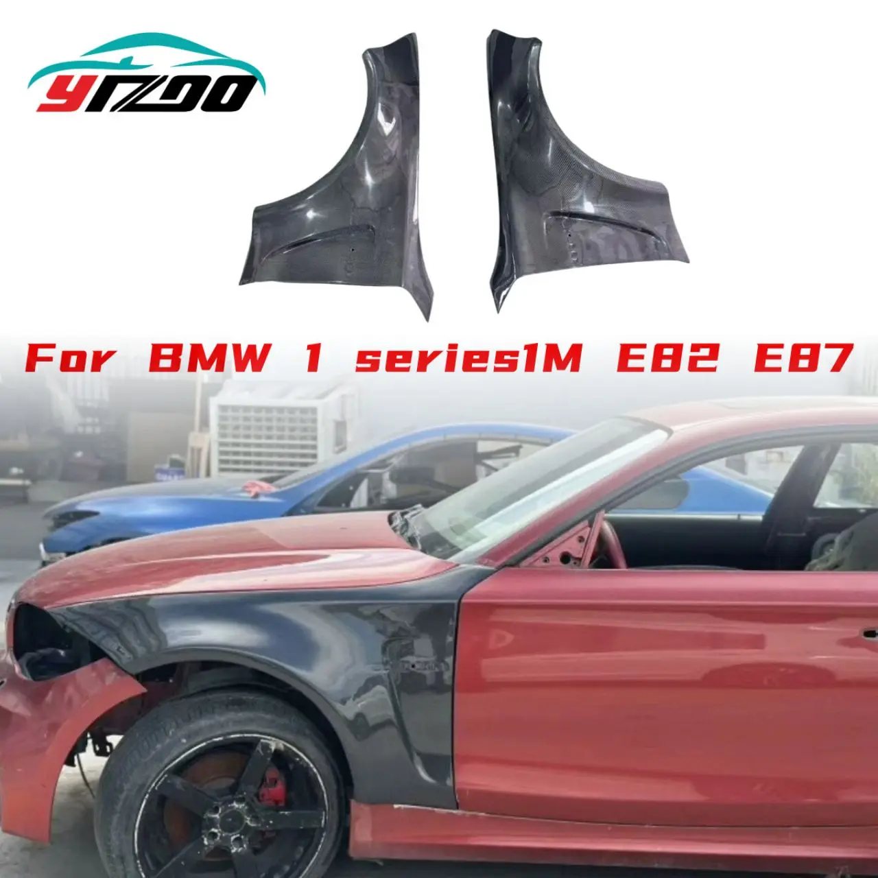 

Carbon Fiber Car Front Side Fenders Flares for BMW 1 Series 120i E82 E87 E88 Racing Side Fender Vent Panels Body Kits