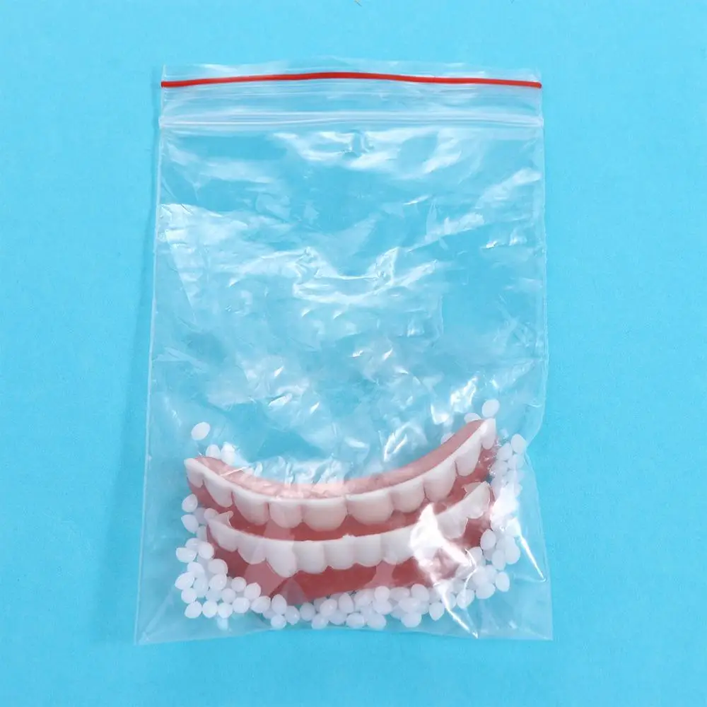 Whitening False Teeth Comfortable Smile Oral Care Upper Lower Veneers Teeth Disposable Comfortable Veneer Dentures Teeth Makeup