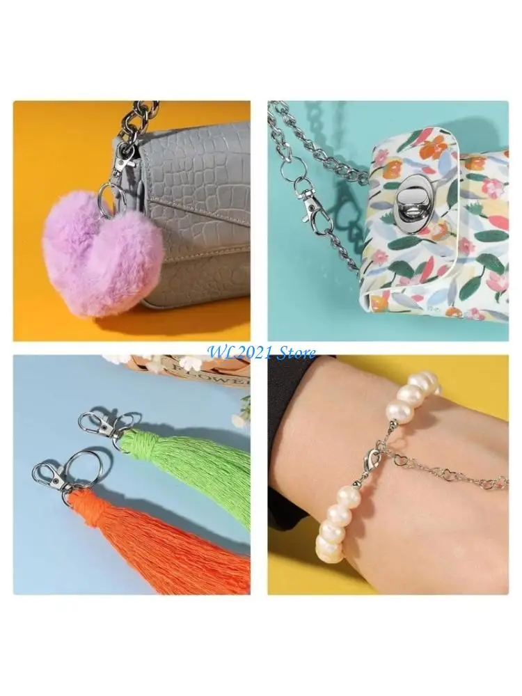 

G5GC DIY Keyring Project Rotating Spring Hook Chain Clasps Handmade Keychain Part