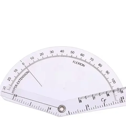 1PCS New  180 Degree Angle Ruler Finger Ruler PVC Medical Finger Goniometer Plastic Protractor 13.5*5cm