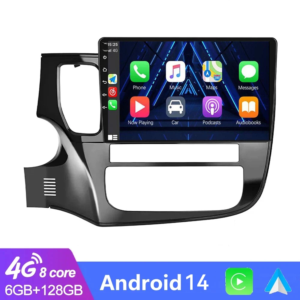 Android 14.0 Radio For Mitsubishi Outlander 3 GF0W GG0W 2012 2013 2014 -2018 4G Carplay Car Multimedia 2din Autoradio GPS DSP