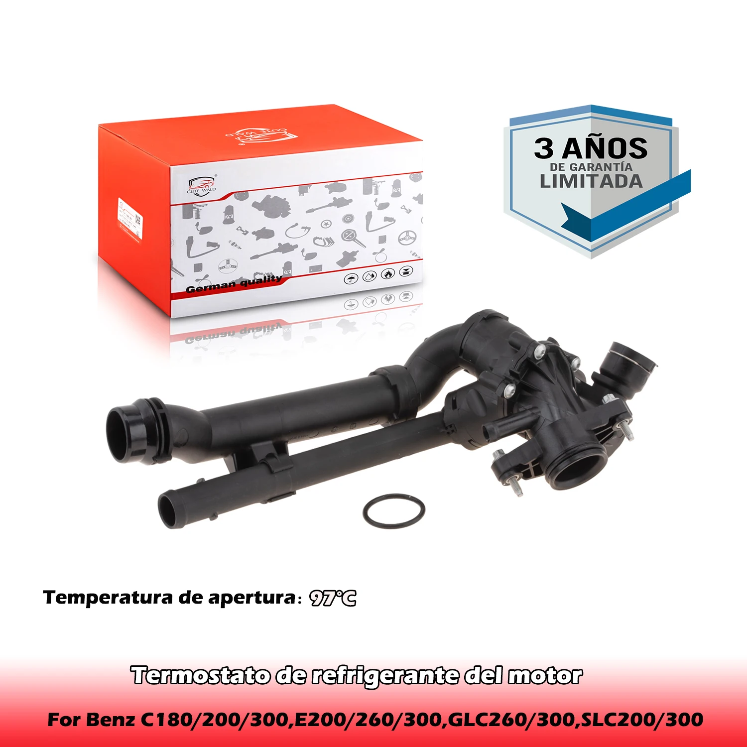 Termostato do líquido refrigerante do motor para Mercedes-Benz, C180, 200, 300,E200, 260, 300,GLC260, 300,SLC200, 300, A2742000615,A2742003300