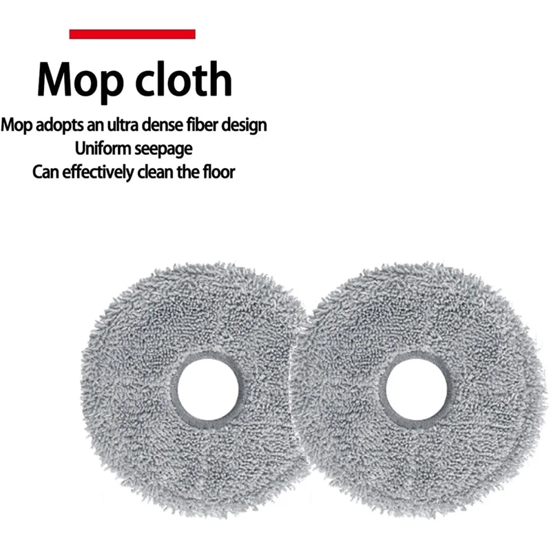 B58B-Microfiber Mop Pads For Cecotec Conga 9990 AI/ 9590/Conga 10090 AI Spin Revolution Ultra Power Home Vacuum Cleaner Accessor