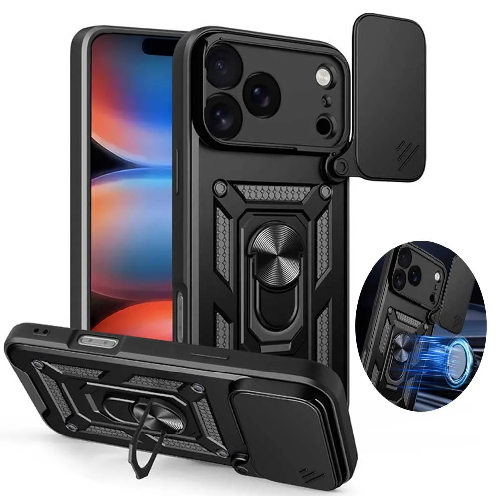 Shockproof Armor Case For iPhone 17 Pro Max Car Holder Phone Cover for iPhone 17Pro 17Air Camera Lens Protection Fundas