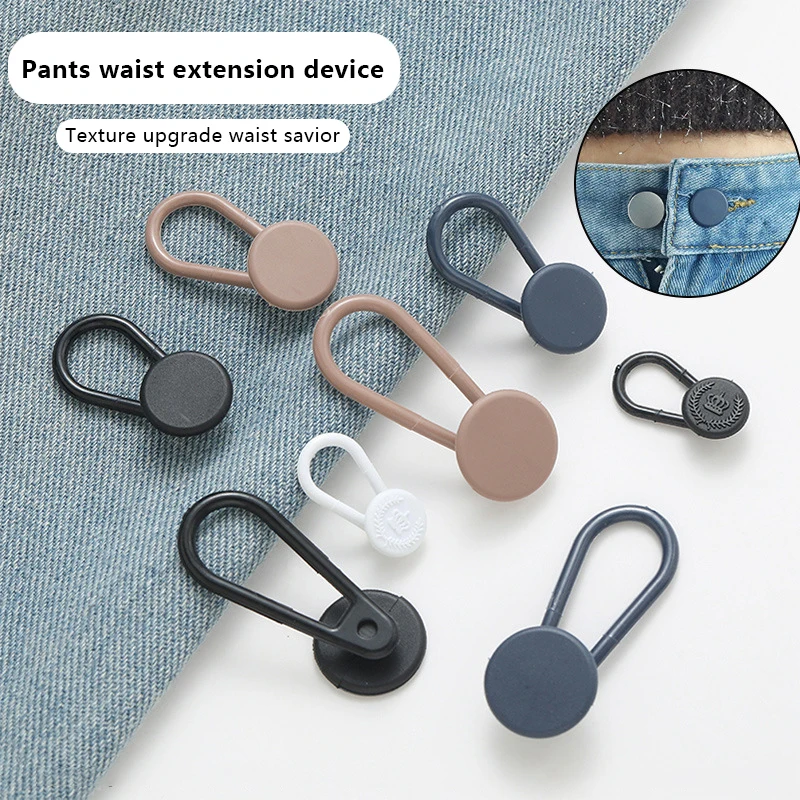 10Pcs 15mm Pants Extender Buttons Flexible Waist Extenders For Black Jeans Pants Pregnancy Trousers Skirt Lengthen Rubber Button