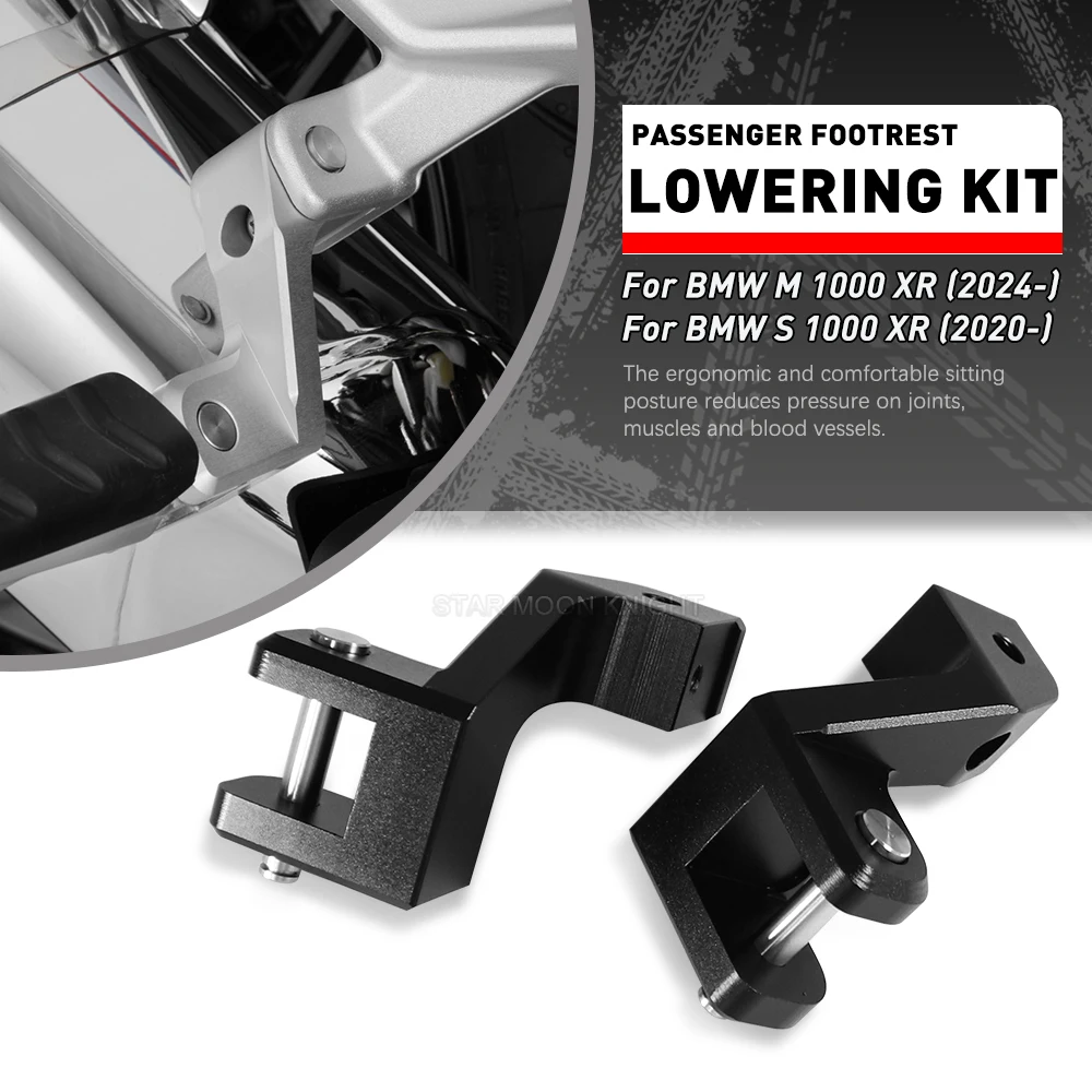 Per BMW S1000XR S 1000 XR 2020- M1000XR 2024- Moto Passeggero Poggiapiedi Relocazione Set Posteriore Pedane Kit di Abbassamento