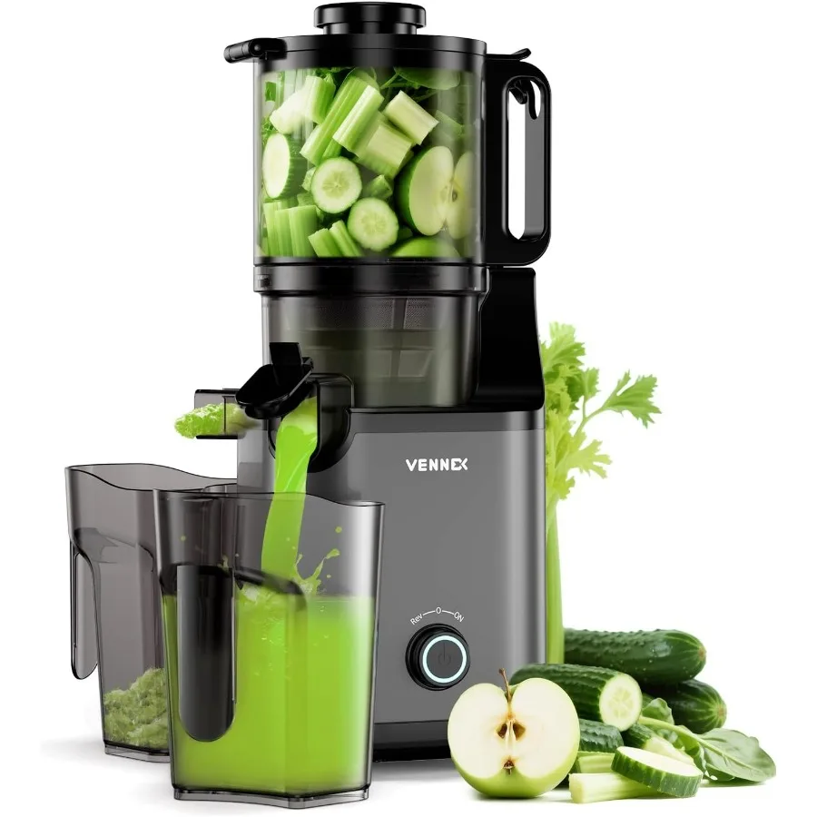 

Cold Pressed Juicer, Slow Masticating Juicers Machines for Vegetable and Fruits, Easy to Clean Juice Extractor with 50 oz Capaci