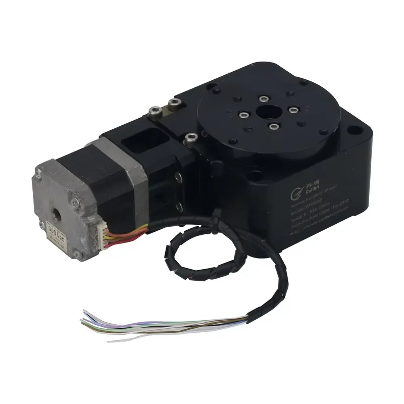 Mini R-Axis Electric Rotary Indexing Table with 360° Rotation CNC Metal Worm Gear Drive Core Motor Component