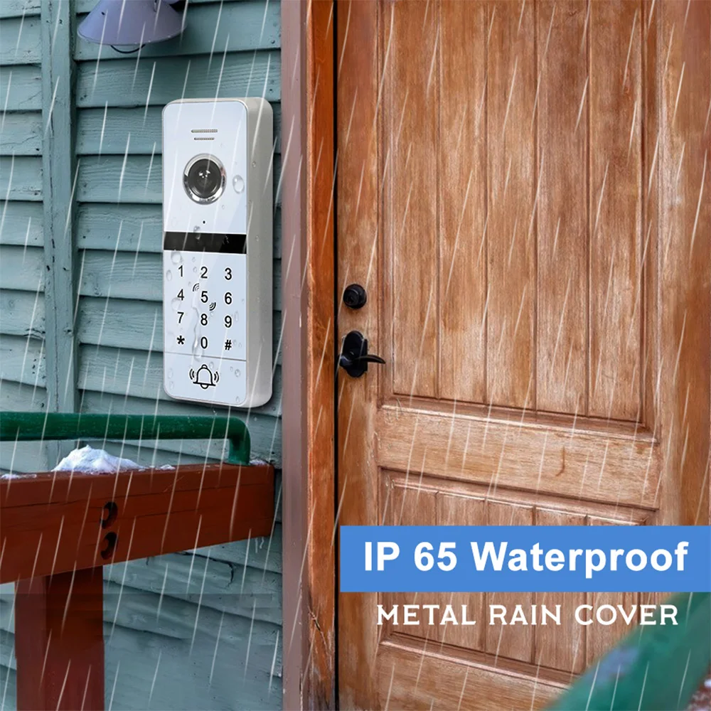 Tuya 1080P 10 inch RFID Card Doorbell  Video Intercoms For Apartment Access Control System WiFi Video Intercom System For Home