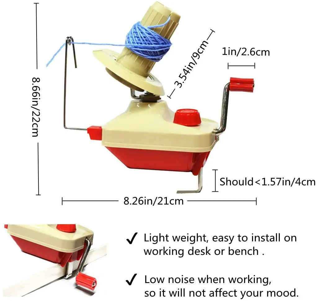 Nawijarka do przędzy domowej, maszyny do nawijania kulek z włókna włóknistej do przędzy Hands Swift dla rodziny, maszyny dziewiarskie stołowe w