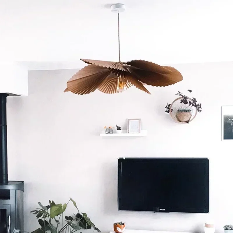 Wabi Sabi Paper Ceiling Lamp Living Room Shop Led Ceiling Chandelier Kitchen Island Pendant Lights Home Decorations Lustre