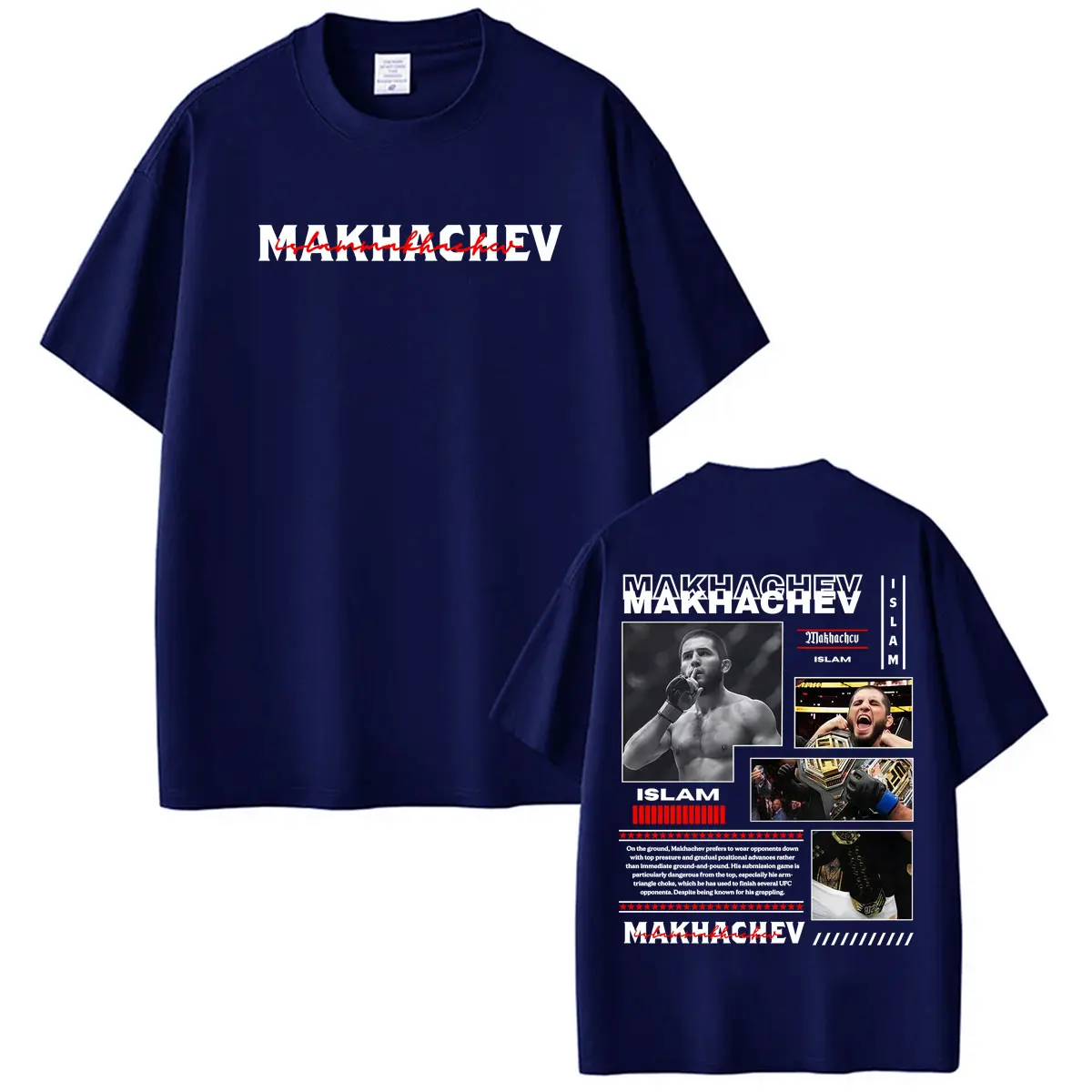 Limited Islam Makhachev Violence Aesthetic Graphic T Shirt Men's Clothing Harajuku Classic T-shirts Summer Tops Oversized Tshirt