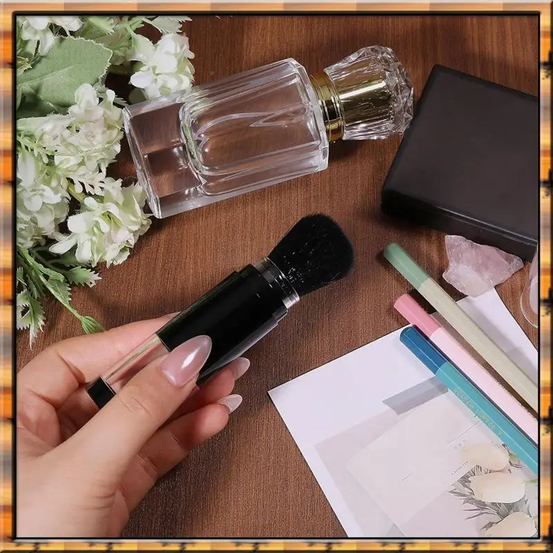 A78K جديد 2 قطعة النقش مسحوق فرش قابل للسحب قضيب أداة الحرفية اللوحة فرشاة لمساحيق التجميل شعيرات ناعمة مقبض أداة