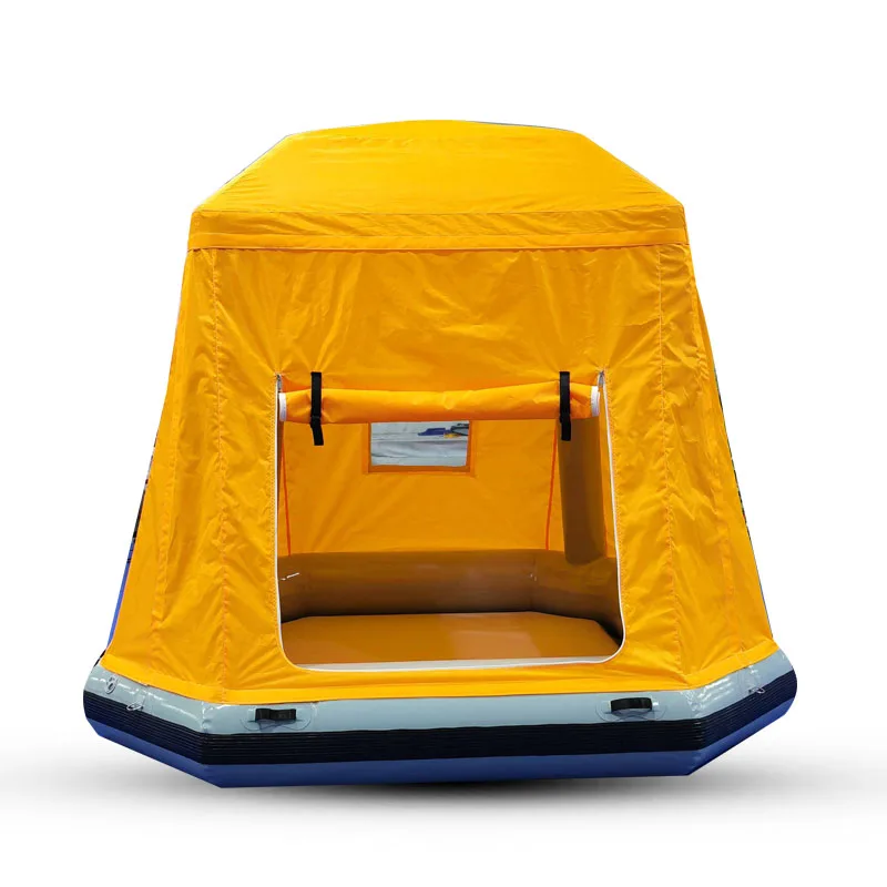 

For Hot Summer Water Play Equipment Shoal Raft Water Camping Inflatable Floating Tent Inflatable Boat Tent For Sale