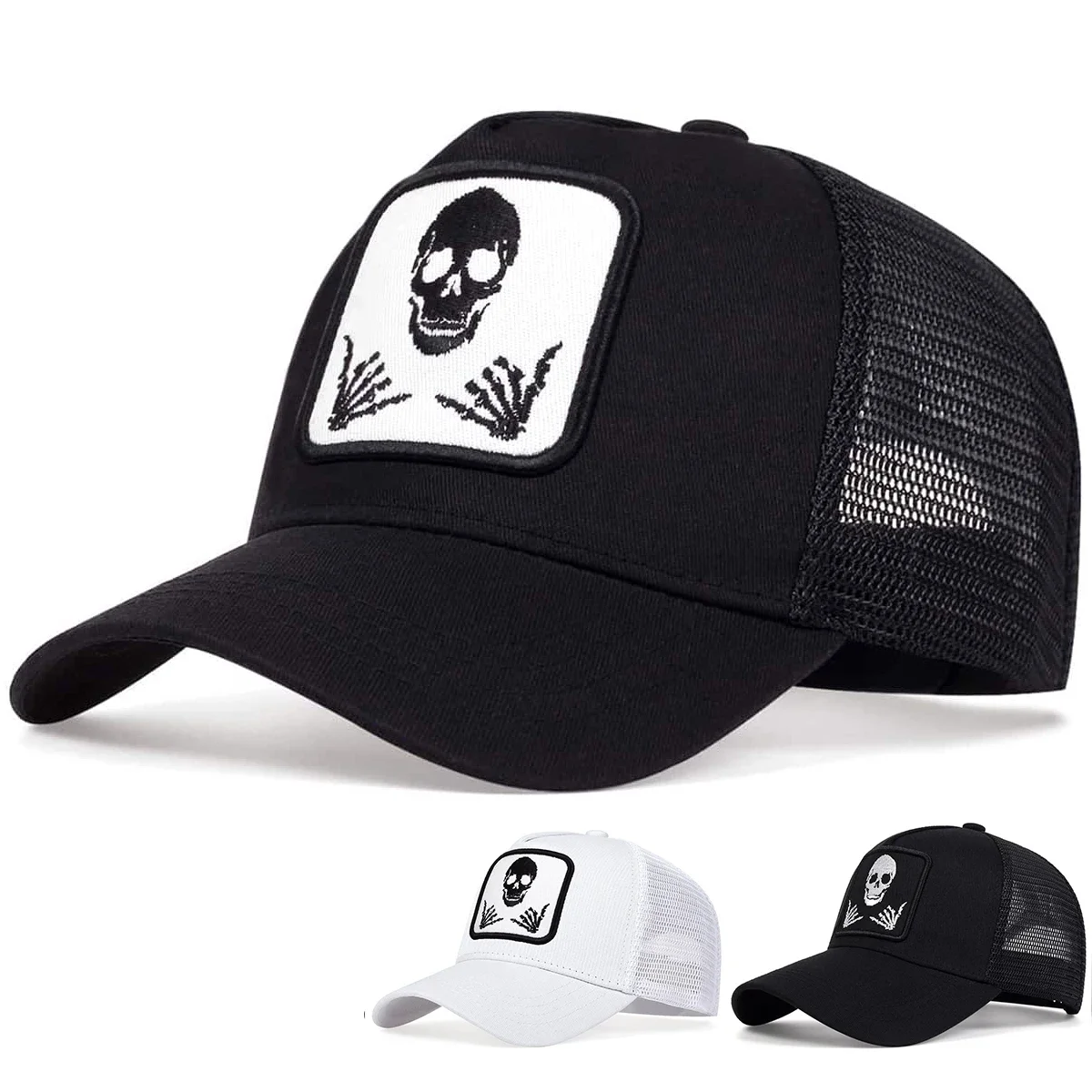 Unisex Personality Embroidery Baseball Net Caps Adjustable C