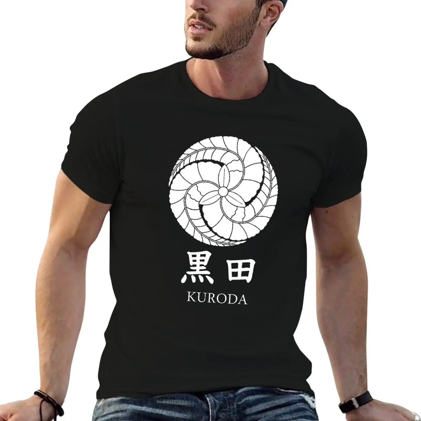 Футболка с логотипом Kuroda Clan Crest, рабочая футболка с короткими рукавами для работы на открытом воздухе