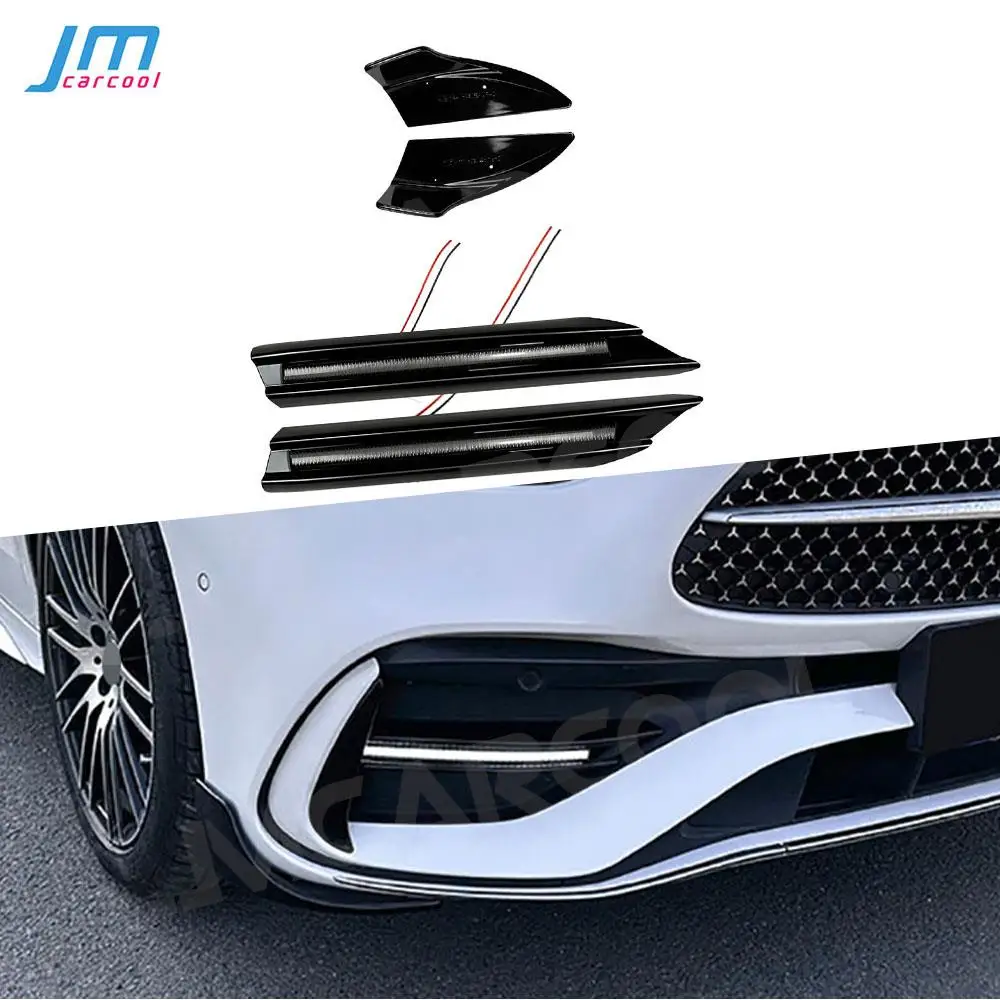 

ABS Front Bumper Splitters Apron Fog Lamp Light Trim For Benz C Class W206 C200 C300 C43 AMG 2022+ Car Decoration Accessories