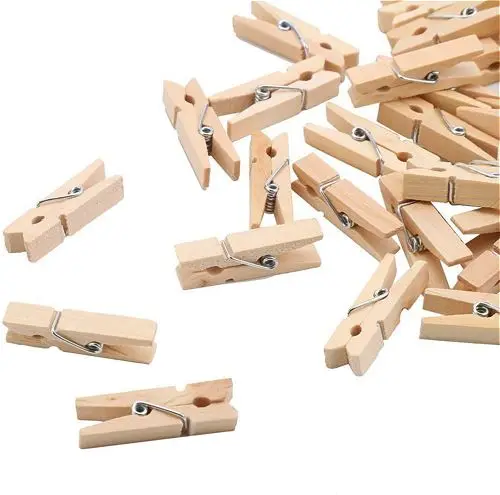 S Wooden Clothespins 3.5cm (10'lu Paket-500 Piece)