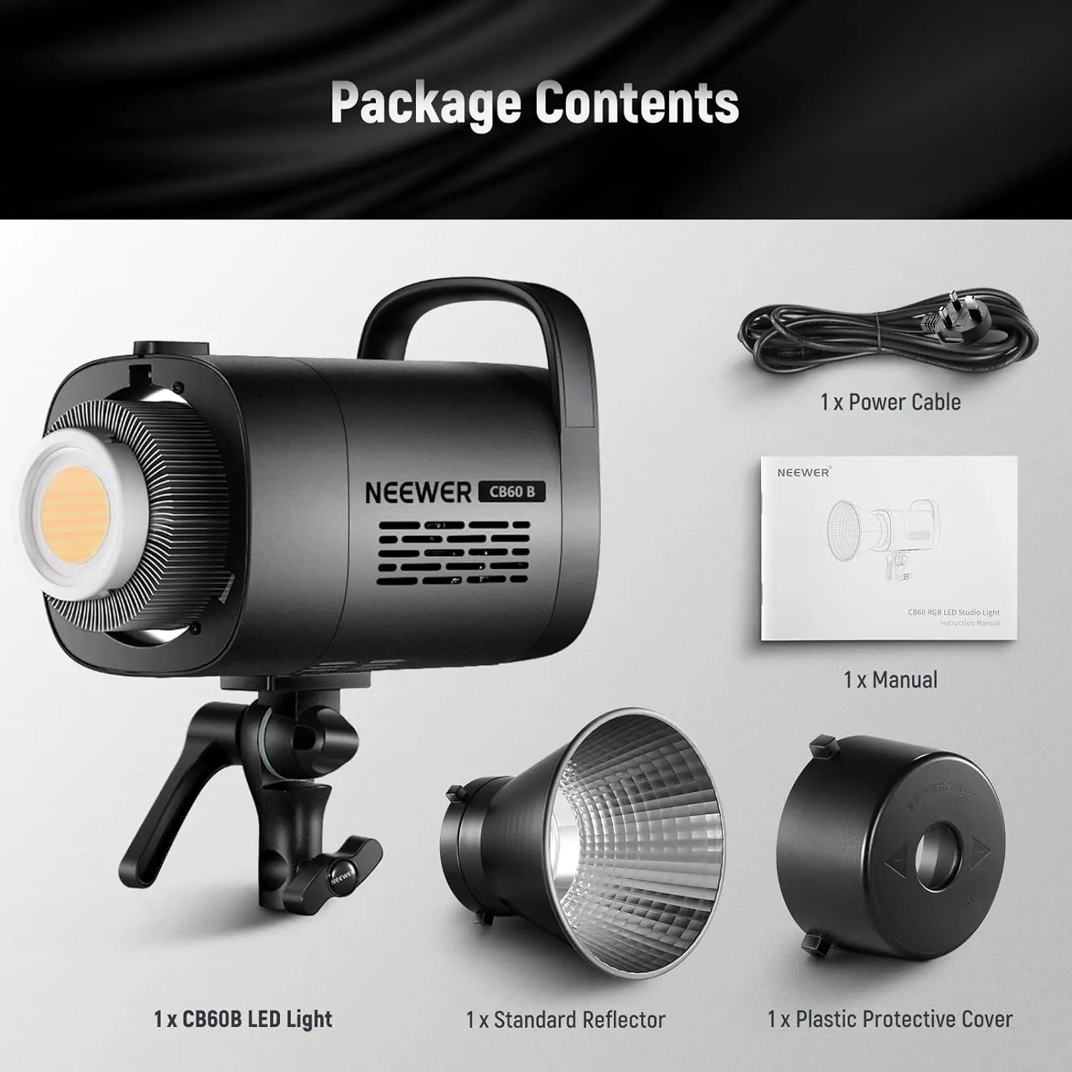 Imagem -03 - Neewer-led Video Light com Controle de Aplicativos Led Video Light Cob bi Color 2700k6500k 34000lux a 1m Modo Cct Cri97 Mais 12 Cenas Cb60b 70w