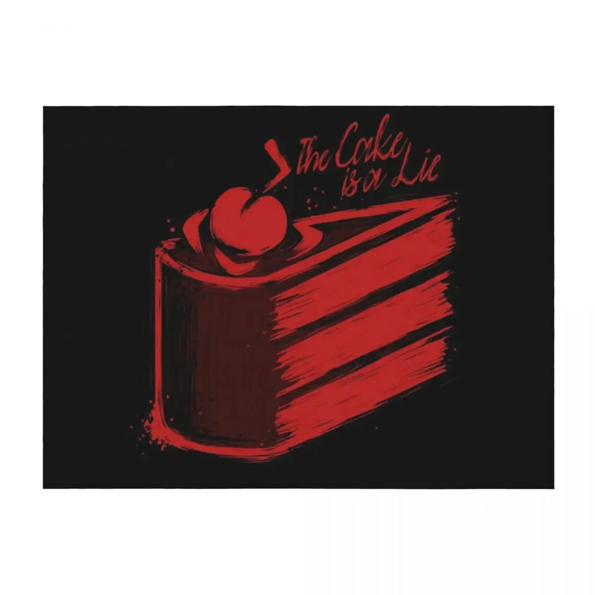 

The Cake is a Lie Portal Throw Blanket Soft Plush Plaid Kid'S Designers funny gift Blankets