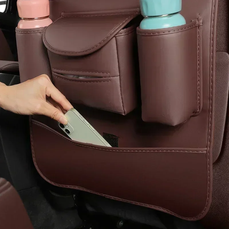 Car Seat Organizer Seat Back Storage Bag Anti-kick Pad For Skywell ET5 Skyworth K EV6 HT-i Q 2021 2022 2023 2024 2025 Accessory