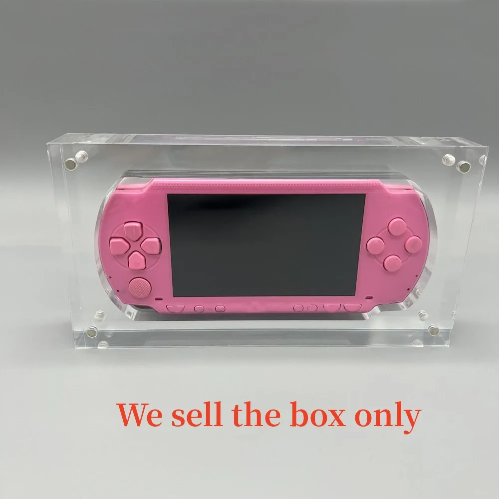 Transparent acrylic Display Case Box For PSP1000 Game Shell storage box with magnetic cover Clear Protector