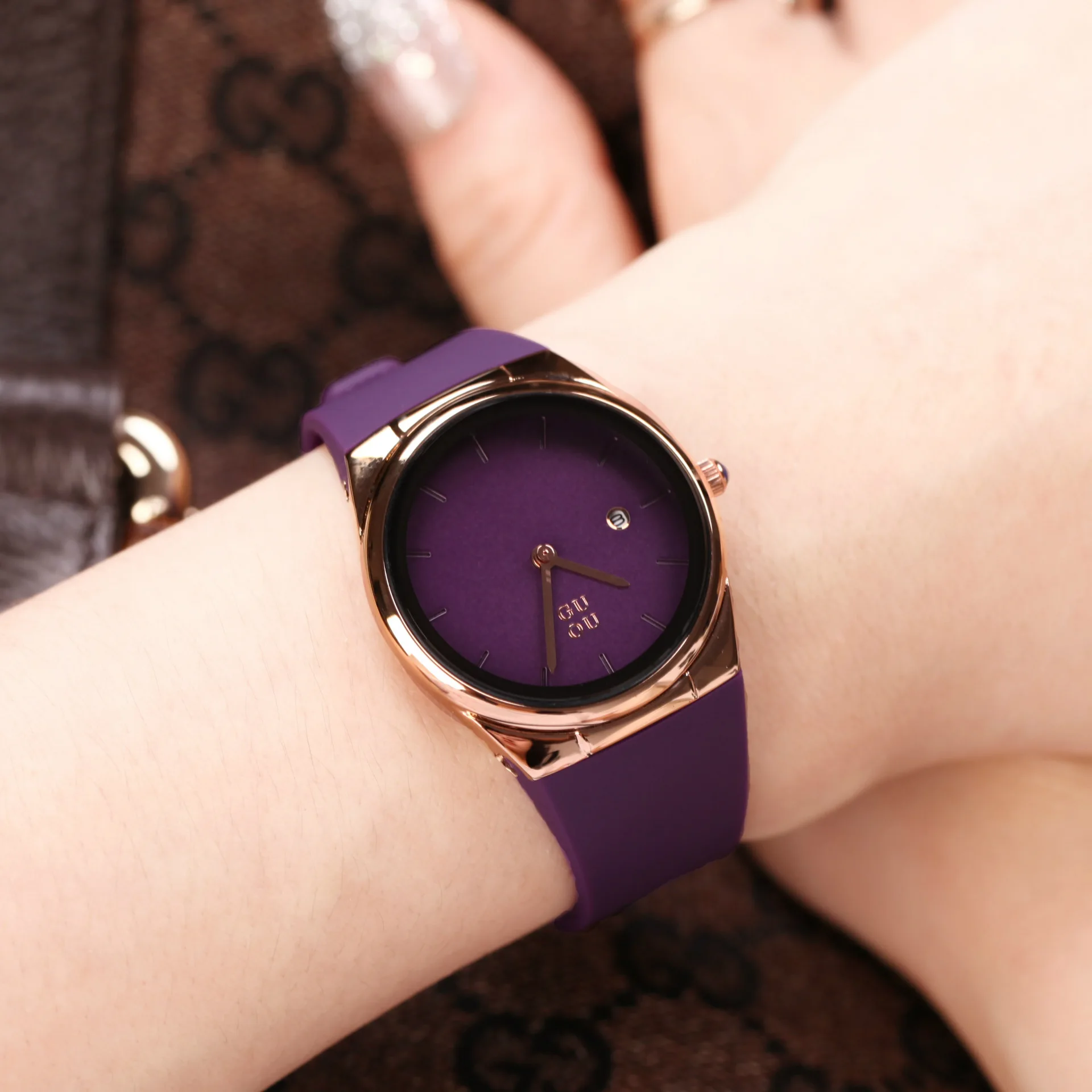 Trendy And Fashionable Women'S Watches, New Models With Silicone Straps, Suitable For Female Students, In A Korean Casual Style.