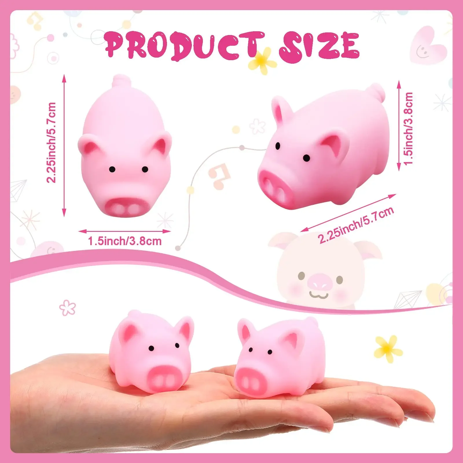 Mini cochons en caoutchouc pour la décoration de la baignoire, jouets en mousse, cadeaux de faveur de fête d\'anniversaire, 10 pièces