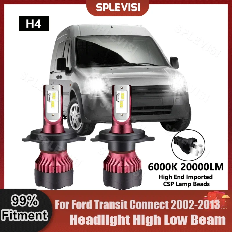 

2x H4 LED Headlamp High Low Beam For Ford Transit Connect 2003 2004 2005 2006 2007 2008 2009 2010 2011 2012 2013 bombillas led