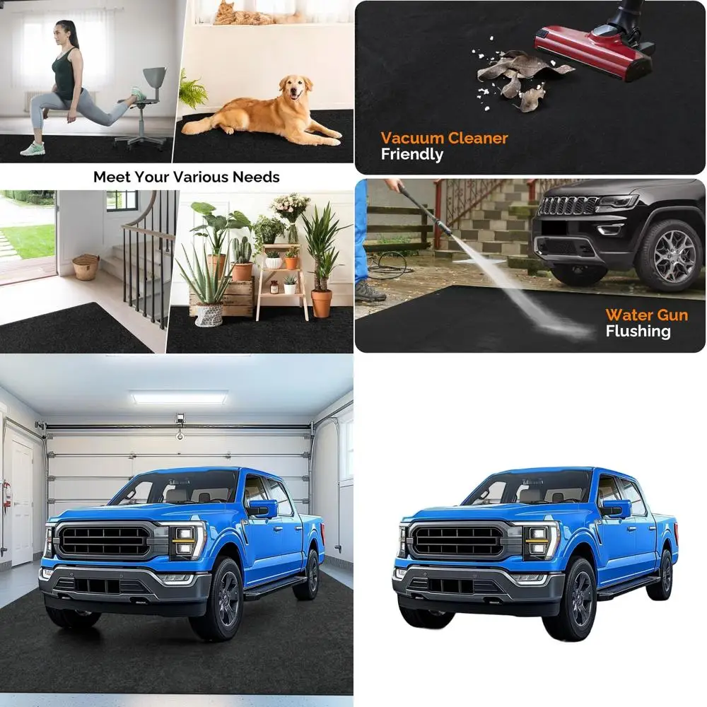 Tapete Absorbente de Aceite Reutilizable y Lavable de 8' x 22' para Garaje, Debajo del Coche y Protección de la Entrada de la Vivienda