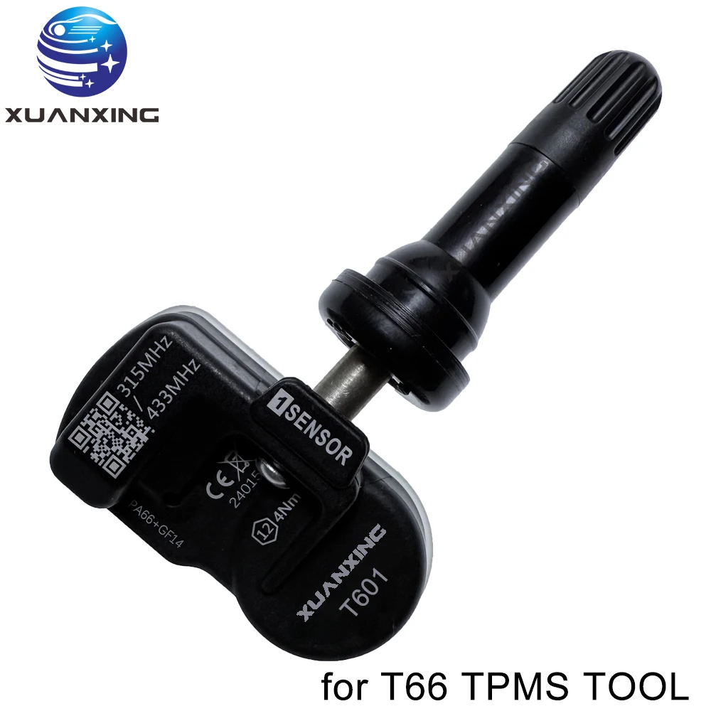 XUANXING T601 Metal Rubber MX-Sensor Programmable Tire Pressure Sensor Universal 2in1 433/315Mhz For T66