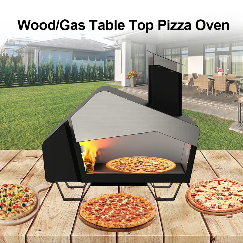

-Hot Sale Garden Kitchen Stainless Steel Oven Pizzas Gas 500 Degree Outdoor Wood Fired Pizza Oven