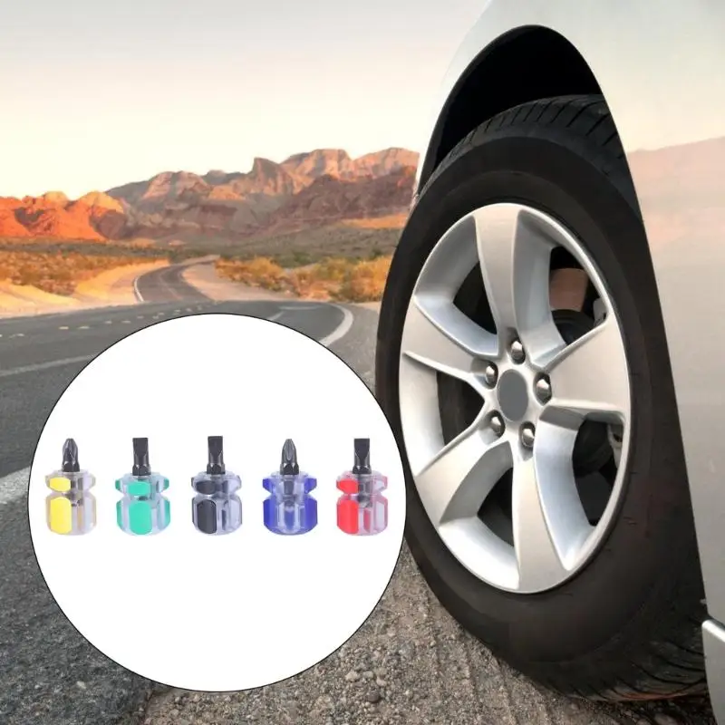 C7AC Conjunto chave fenda pequena 5 peças conveniente para ferramentas viagem com design compacto