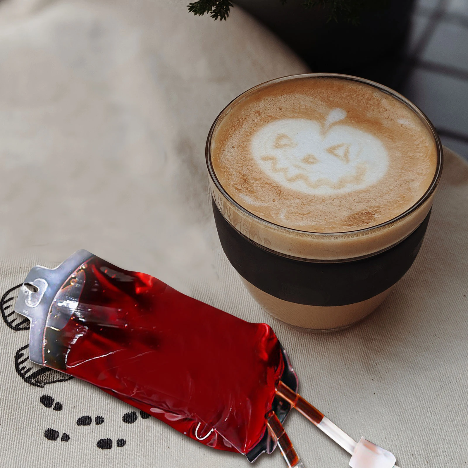 

10Pcs Drink Storage Halloween Party Supplies Lightweight PVC Nurse Prank Container Juice Pouch Festival Decor